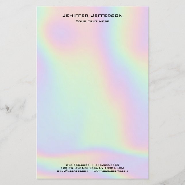 Elegant Unicorn Letterhead (Framsida)