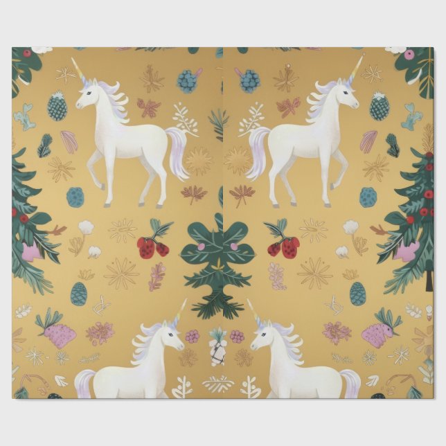 Elegant Unicorn Wrapping Paper  Presentpapper (Seam)