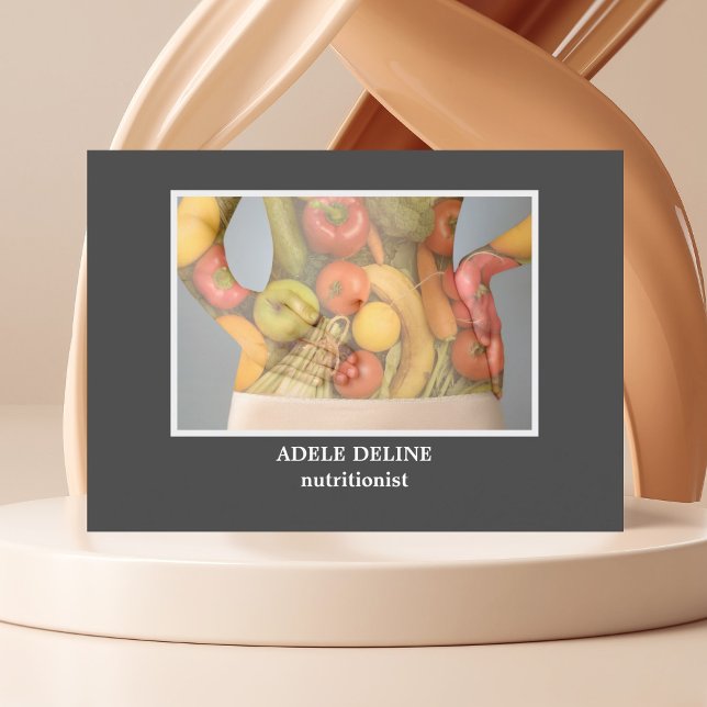 Elegant Unik Grått Näringsvärdesjukdom Visitkort (Skapare uppladdad)