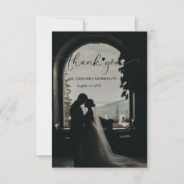 elegant unik handskriven bröllopsfotografi  tack kort