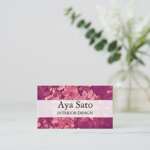 Elegant Unik japansk Blommar för Rosa Cherry Visitkort