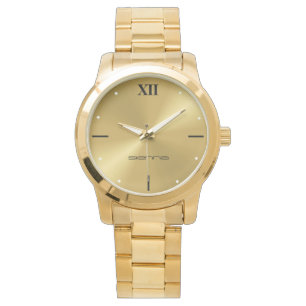 Elegant Unisex Oversized Guld Bracelet Wa Armbandsur