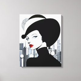 Elegant Uptown Girl New York High Society Canvastryck