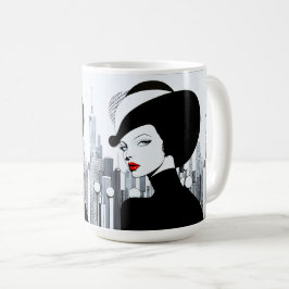 Elegant Uptown Girl New York High Society Kaffemugg