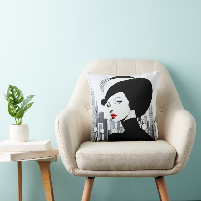 Elegant Uptown Girl New York High Society Kudde (Stol)