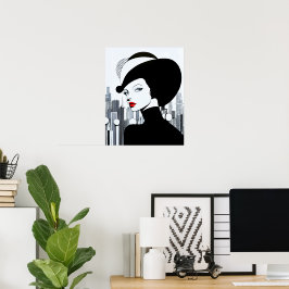 Elegant Uptown Girl New York High Society Poster