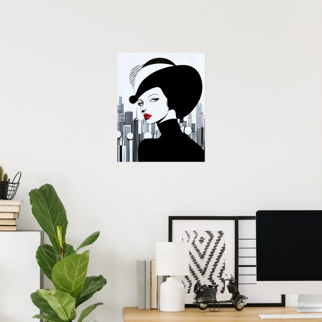 Elegant Uptown Girl New York High Society Poster (Hemmakontoret)