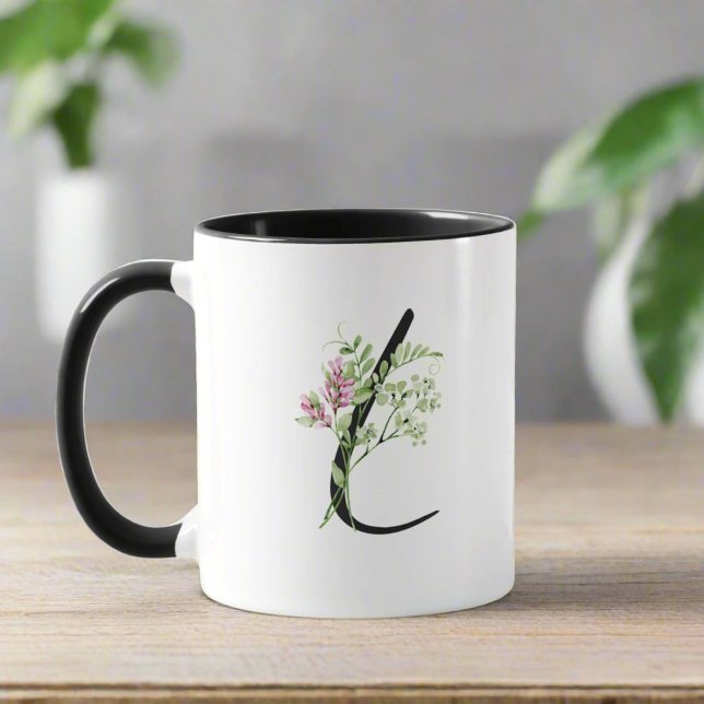 Elegant Ursprunglig Löv för den botaniska Blommigt Mugg (Skapare uppladdad)
