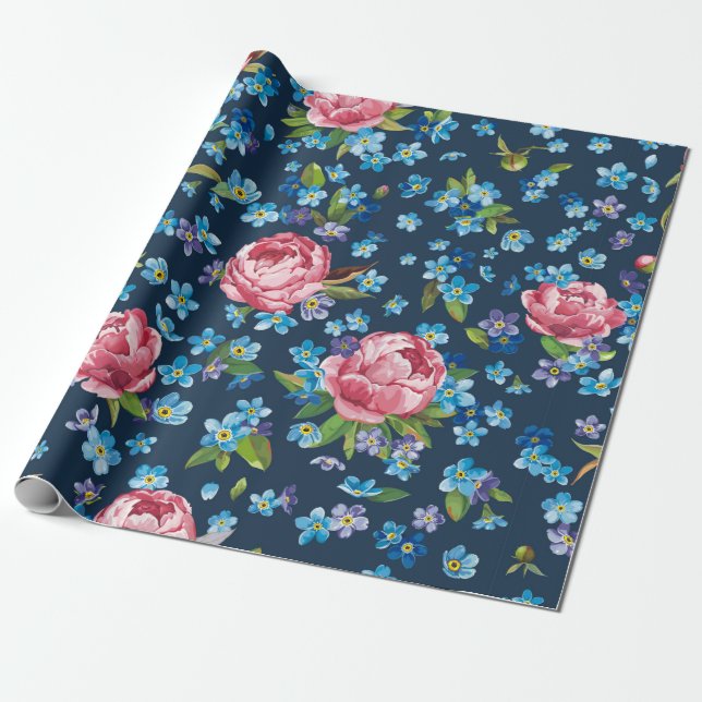 Elegant utan sömlös mönster med rosa presentpapper (Utrullad)