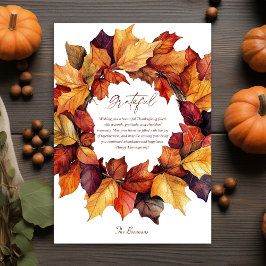 Elegant Utandning Rustig Thanksgiving Julkort