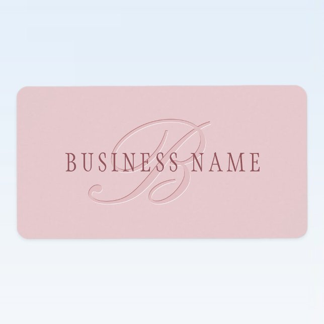 Elegant Utseende Monogram | Roséguld Adressetikett (Skapare uppladdad)