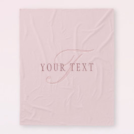 Elegant utseende monogram | Roséguld Fleecefilt