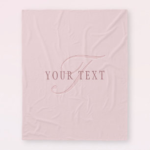 Elegant utseende monogram   Roséguld Fleecefilt