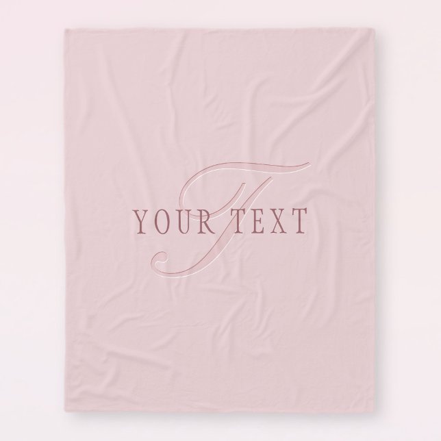 Elegant utseende monogram | Roséguld Fleecefilt (Skapare uppladdad)