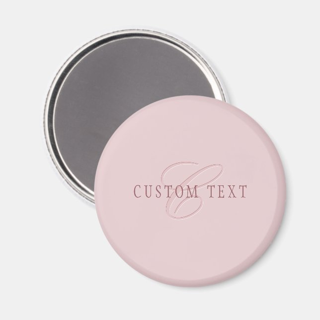 Elegant utseende monogram | Roséguld Magnet (Front/Back)