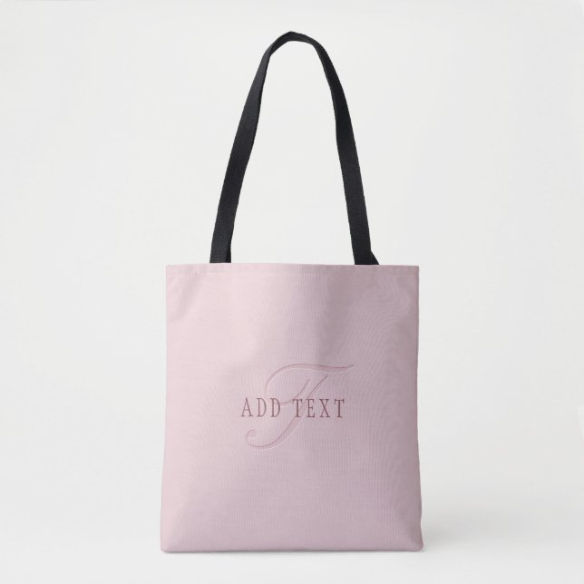 Elegant utseende monogram | Roséguld Tygkasse (Framsida)