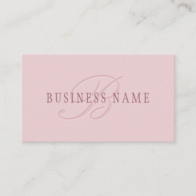 Elegant utseende monogram | Roséguld Visitkort (Framsida)