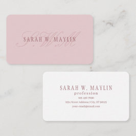 Elegant Utseende Monogram | Roséguld Visitkort