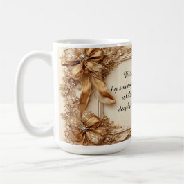 Elegant utsmyckad guldram kaffemugg