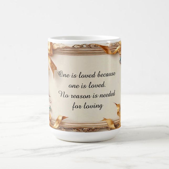 Elegant utsmyckad guldram kaffemugg (Center)