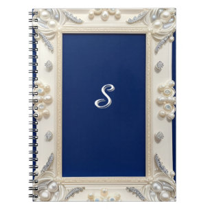 ✨ Elegant utsmyckad ram Glöd 📖 Anpassat namn Lyx Anteckningsbok