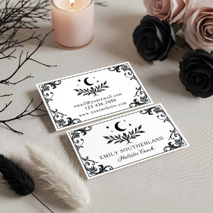 Elegant Utsmyckning Gotisk Natur Holistiska Coache Visitkort