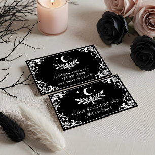 Elegant Utsmyckning Gotisk Natur Holistiska Coache Visitkort