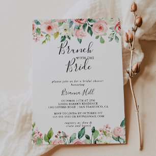 Elegant utsökt blomsterbrunch med brudens shower inbjudningar
