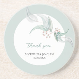 Elegant Vacker Eucalyptus Watercolor Art Underlägg