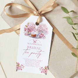 Elegant vacker körsbärsblomning bröllopste presentetikett