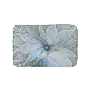 Elegant vacker modern abstrakt fraktal konst blomm badrumsmatta