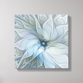 Elegant vacker modern abstrakt fraktal konst blomm canvastryck
