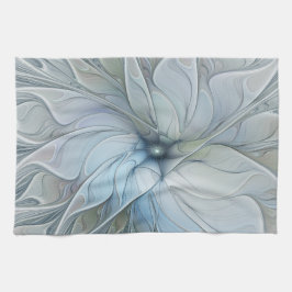 Elegant vacker modern abstrakt fraktal konst blomm kökshandduk