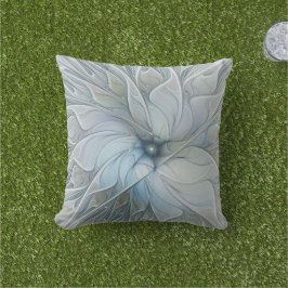 Elegant vacker modern abstrakt fraktal konst blomm kudde