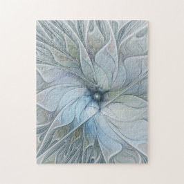 Elegant vacker modern abstrakt fraktal konst blomm pussel