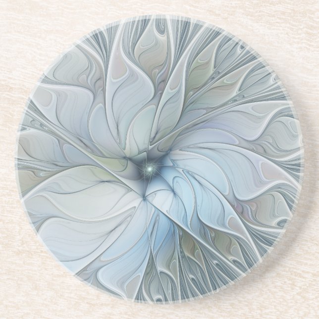 Elegant vacker modern abstrakt fraktal konst blomm underlägg (Framsidan)