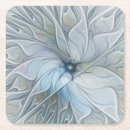 Elegant vacker modern abstrakt fraktal konst blomm underlägg papper kvadrat