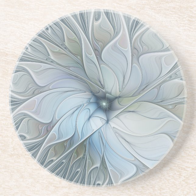 Elegant vacker modern abstrakt fraktalkonst blomma underlägg (Framsidan)