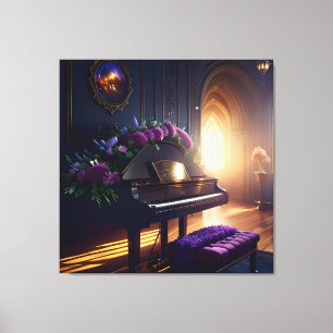 Elegant Vacker Splendor Piano Room Canvastryck