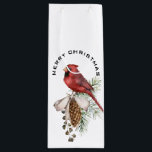 Elegant Vackrik julkardinal<br><div class="desc">Sofistikerad utformning av bara en enkel röd kardinal på en gräs-kon med God jul på ena sidan och Gott nytt år på den andra. Traditionell och vacker!</div>