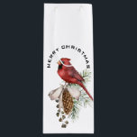 Elegant Vackrik julkardinal<br><div class="desc">Sofistikerad utformning av bara en enkel röd kardinal på en gräs-kon med God jul på ena sidan och Gott nytt år på den andra. Traditionell och vacker!</div>