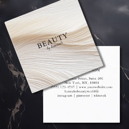 Elegant, vågar, salon, fyrkantigt visitkort