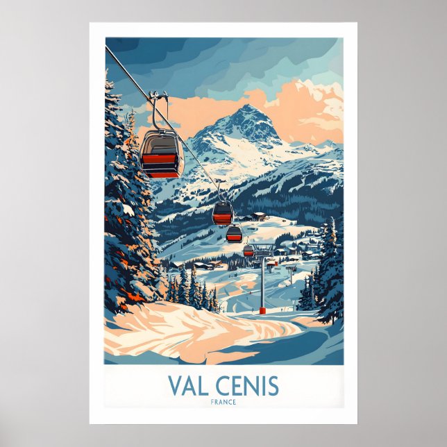 Elegant Val Cenis skidkonst för ditt hem 1 Poster (Framsidan)