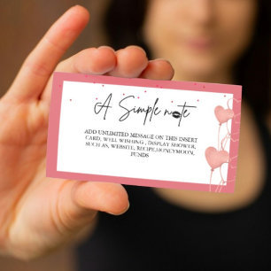 Elegant Valentine Möhippa Visning Card Tilläggskort