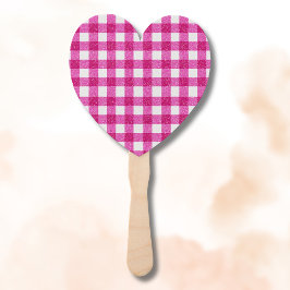 Elegant Valentine Pink Glitter Tartan on White