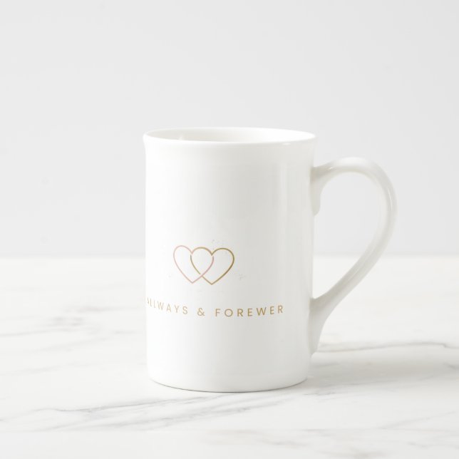 Elegant Valentine’s Day Mug Benporslin Mugg (Höger)