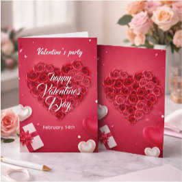 Elegant Valentine’s Day Party Invitation Inbjudningar