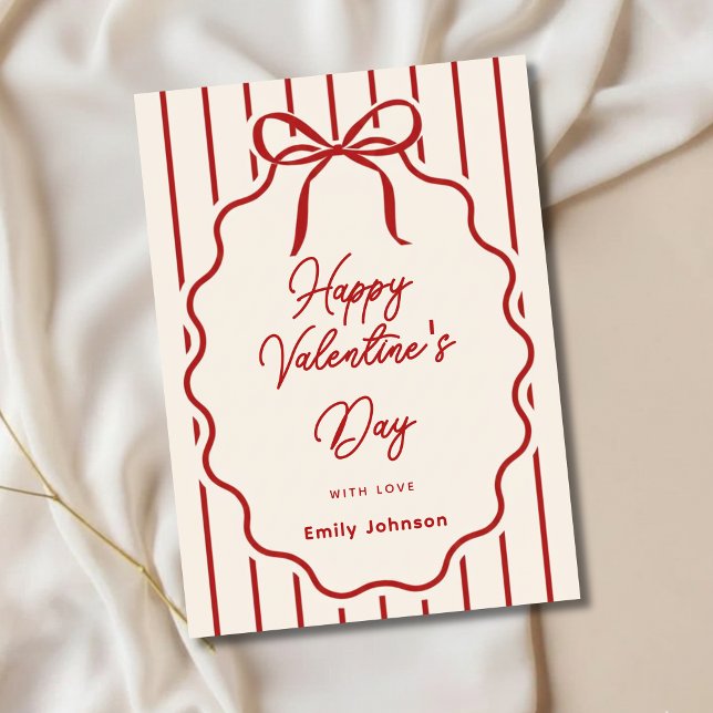 Elegant Valentine’s Day Personalized Greeting Card Julkort (Skapare uppladdad)