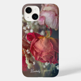 Elegant valentinros torkade rosor Custom iPhone-fo