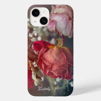 Elegant valentinros torkade rosor Custom iPhone-fo